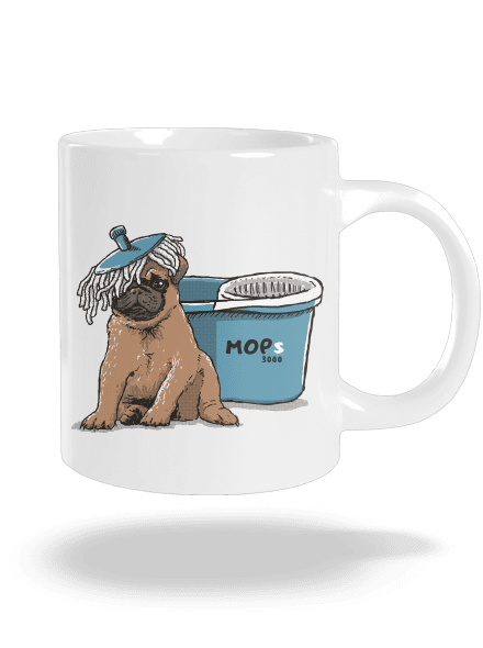Mops velký hrnek White
