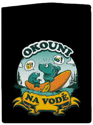 Okouni na vodě pánská mikina na zip Black