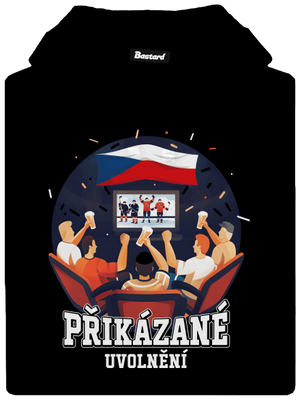 Přikázané uvolnění pánská mikina klokanka Black