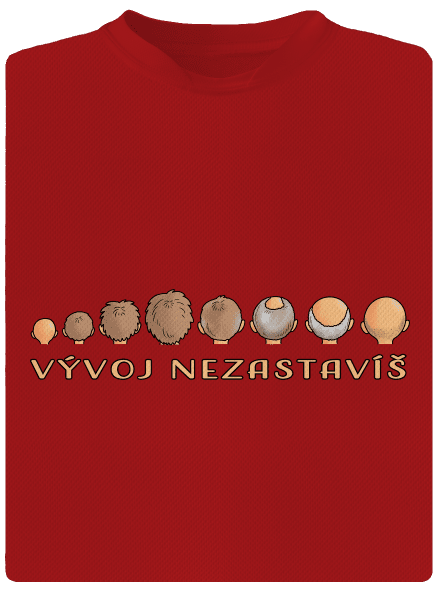 Vývoj nezastavíš pánské sportovní tričko Red Mal