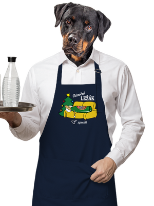 Vánoční ležák zástěra Navy