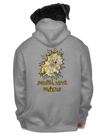 Jiskřím pánská mikina na zip Light Melange