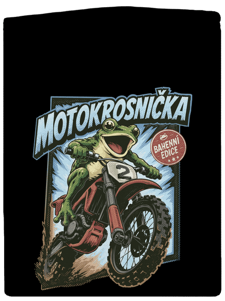 Motokrosnička pánská mikina na zip Black