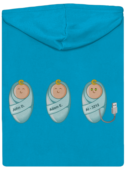 AI baby dámská mikina na zip Blue Atol