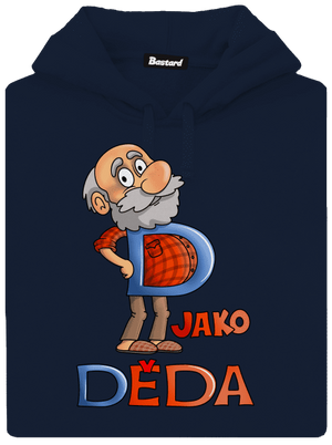 D jako děda pánská mikina klokanka Navy