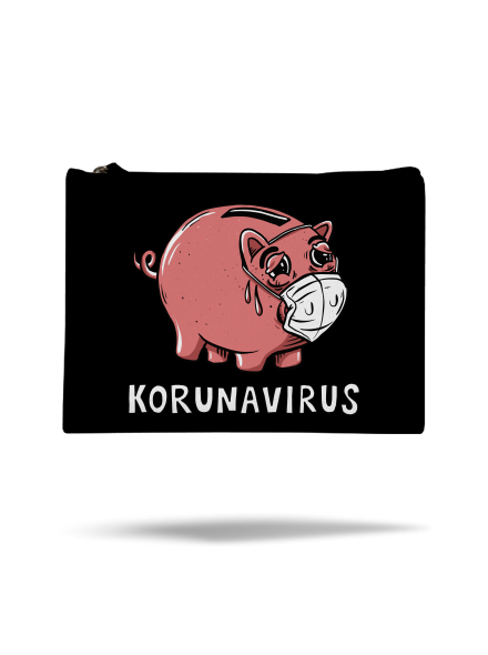 Korunavirus v kasičce taštička Black