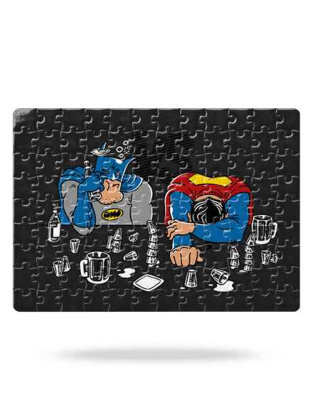 Souboj superhrdinů puzzle White
