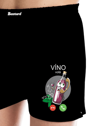 Červené víno volá pánské trenky Black