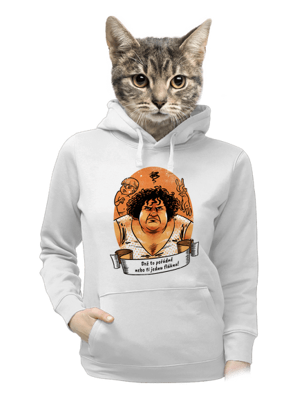 B14: Slunce seno jahody dámská mikina klokanka White