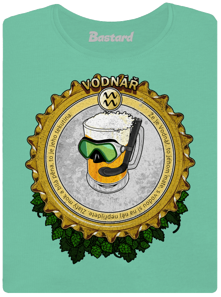 Pivní horoskop: Vodnář dámské tričko premium Mint Mal