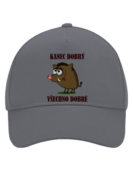 Kanec dobrý kšiltovka baseballka Graphite grey