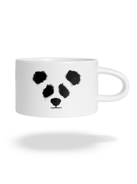 Panda hrnek makronka White