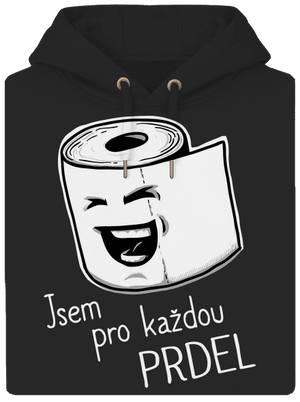 Prdel unisex mikina premium Dark Black