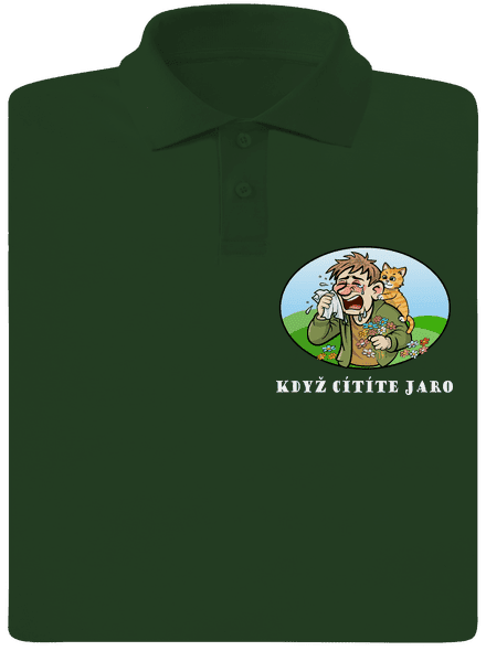 Cítíte jaro pánská polokošile Bottle Green Mal