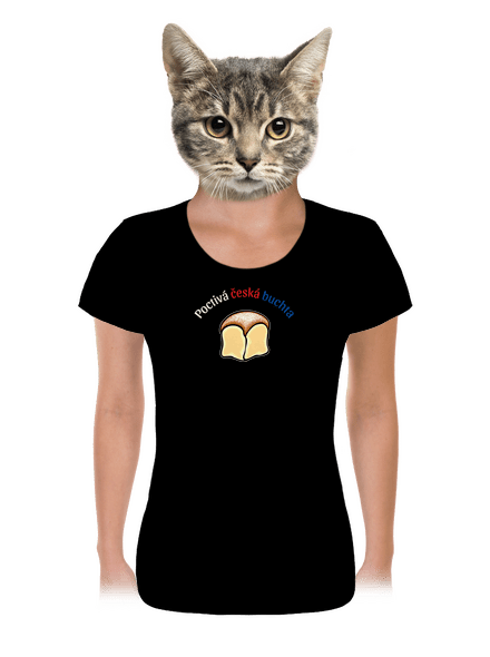 Poctivá buchta a klobása dámské tričko Black
