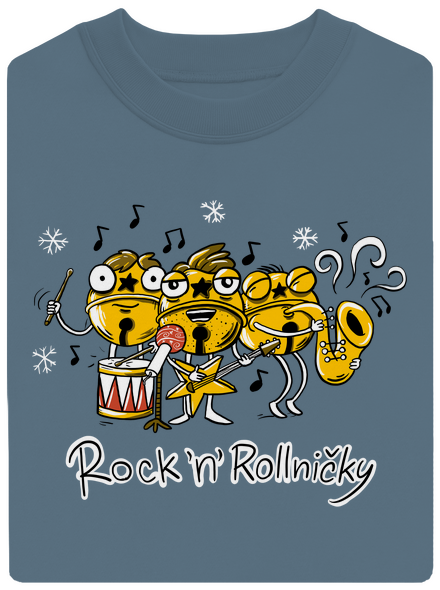 Rock 'n' rollničky unisex mikina bez kapuce Nordic Blue