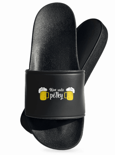 Mám raději pětky pantofle Black