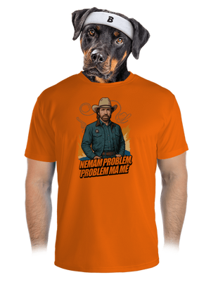 B19: Chuck Norris z Walker, Texas Ranger pánské sportovní tričko Neon Orange