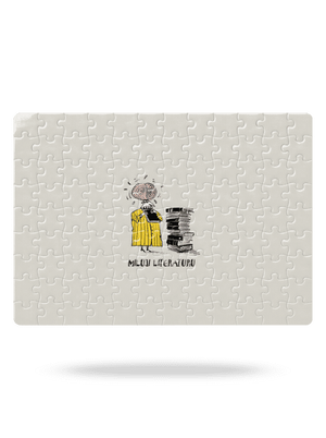 Miluji literaturu puzzle White