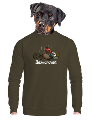 unisex mikina bez kapuce