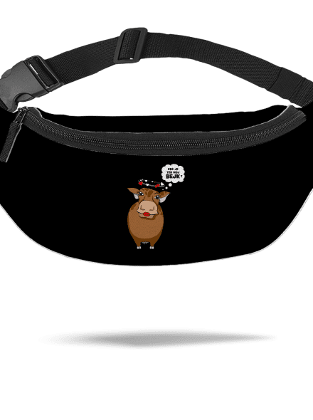 Kráva na pánském tričku ledvinka Black
