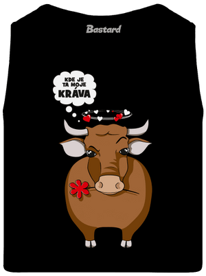 Kráva a bejk pánské tílko Black