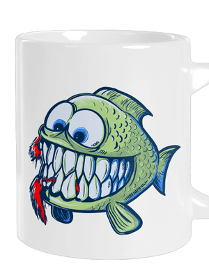 Hladová rybka velký hrnek White