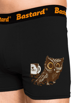 Sova na kofeinu boxerky Black