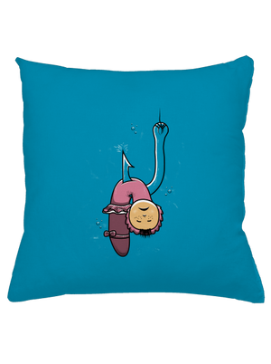 Dáda na rybách polštář Blue Turquoise