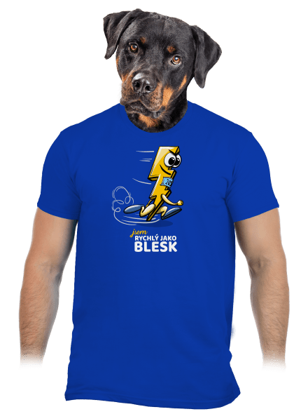 Rychlý jako blesk pánské tričko Royal Blue