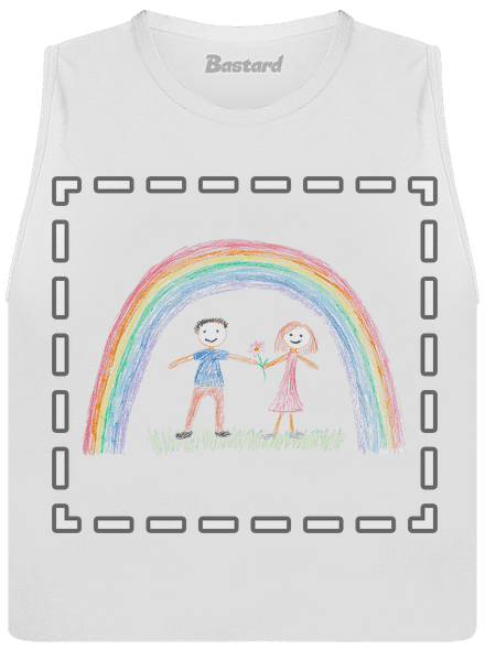 Dětské kresby - nahraj vlastní dámské tílko volné White