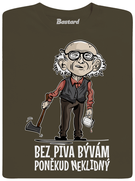 Neklidný bez piva pánské tričko Urban Khaki