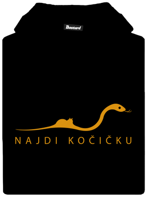 Najdi kočičku dětská mikina klokanka Black