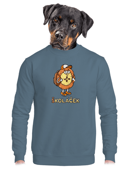 Školáček unisex mikina bez kapuce Nordic Blue