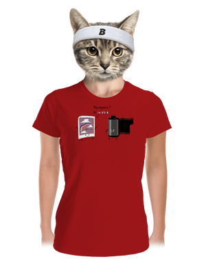 Buď pozitivní dámské sportovní tričko Red Mal