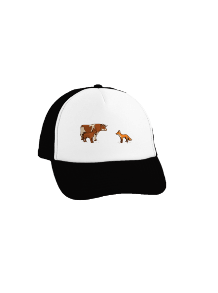 Vůl, pes a vulpes kšiltovka truckerka Black cap