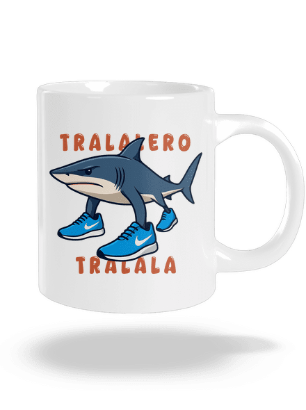 Tralalero Tralala – Italian Brainrot velký hrnek White