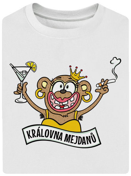 Královna mejdanů unisex tričko oversized White