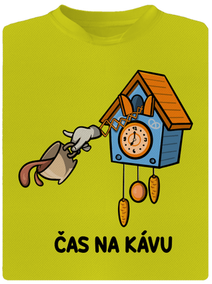 Čas na kávu pánské sportovní tričko Neon Yellow
