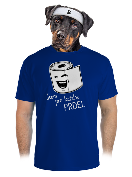 Prdel pánské sportovní tričko Royal Blue Mal