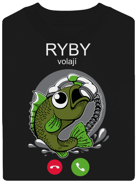 Ryby volají unisex mikina bez kapuce Black