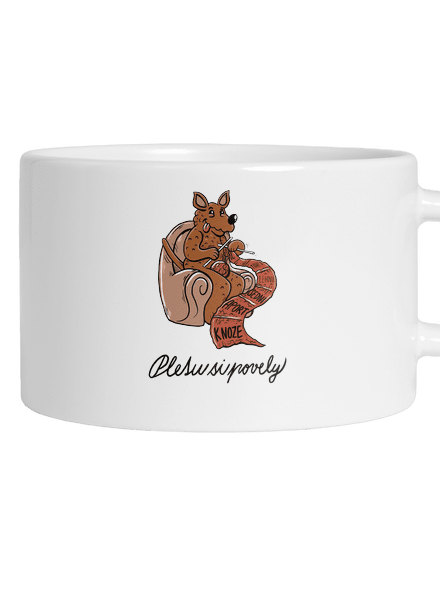 Pletu si povely hrnek makronka White