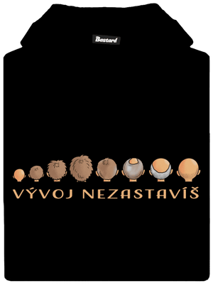 Vývoj nezastavíš dětská mikina klokanka Black