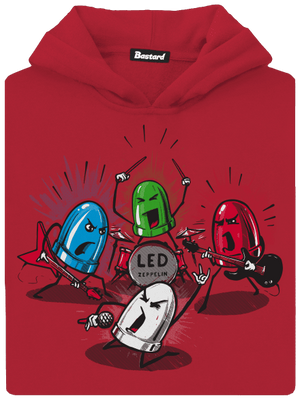 Led Zeppelin dětská mikina klokanka Fire Red