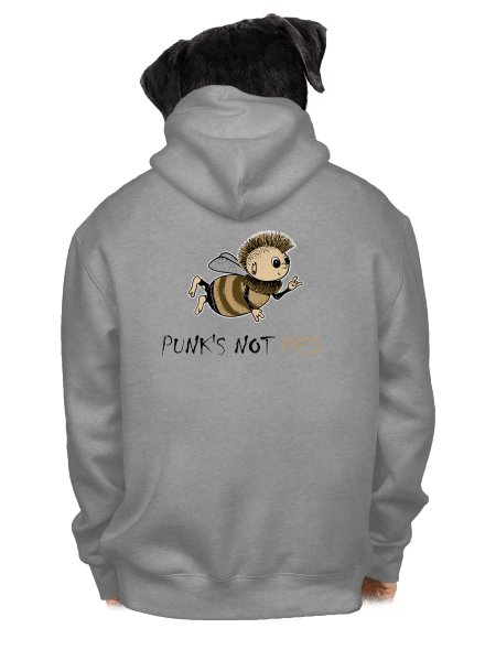 Punks Not Med pánská mikina na zip Light Melange