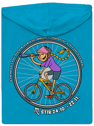 Cyklistický horoskop: Štír dámská mikina na zip Blue Atol