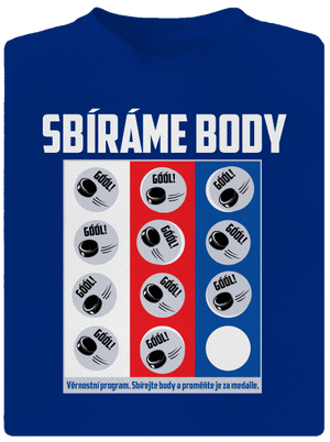 Sbíráme body - hokej pánské sportovní tričko Royal Blue Mal