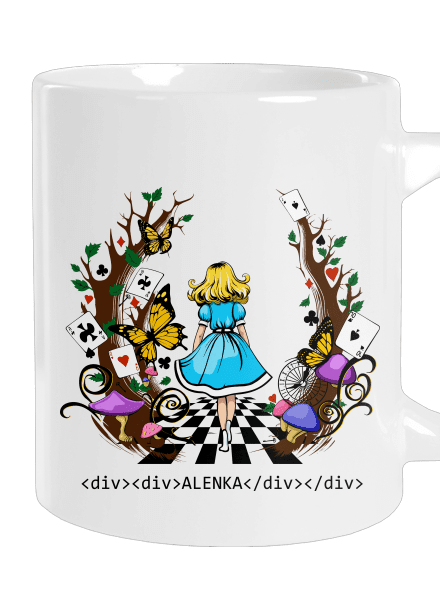 Alenka v říši divů velký hrnek White
