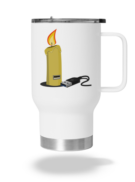USB svíčka termohrnek White