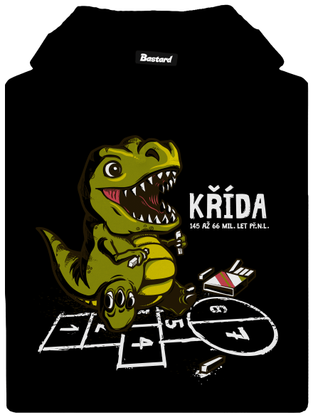 Křída pánská mikina klokanka Black